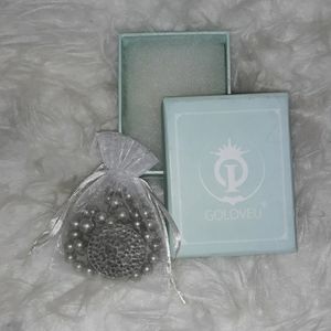 Metallic pearl-shape beaded bracelet